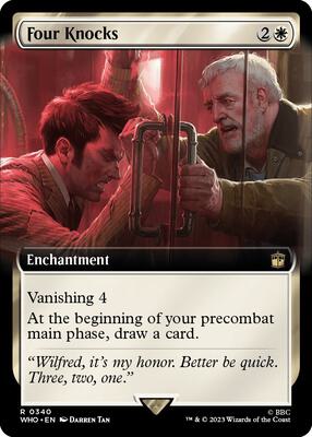 Four Knocks (Extended Art) card from Universes Beyond: Doctor Who