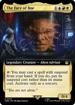 The Face of Boe (Extended Art) card from Universes Beyond: Doctor Who