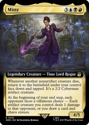 Missy (Extended Art) card from Universes Beyond: Doctor Who