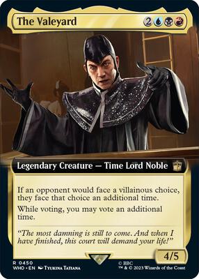 The Valeyard (Extended Art) card from Universes Beyond: Doctor Who