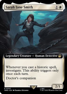 Sarah Jane Smith (Extended Art) card from Universes Beyond: Doctor Who