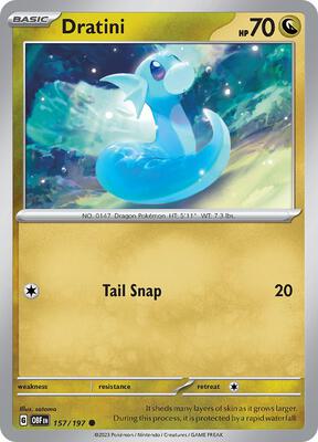 Dratini card from SV03: Obsidian Flames