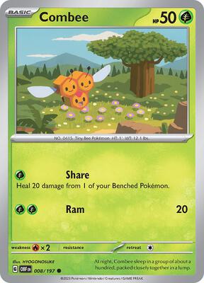 Combee card from SV03: Obsidian Flames