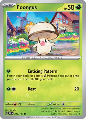 Foongus card from SV03: Obsidian Flames