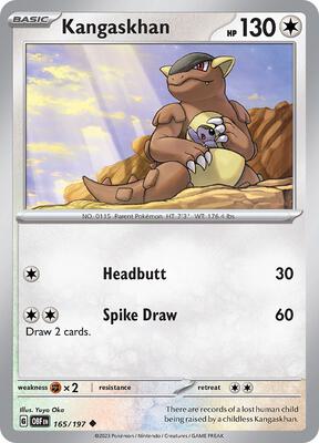 Kangaskhan card from SV03: Obsidian Flames