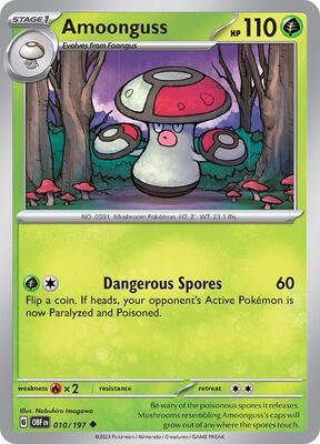 Amoonguss card from SV03: Obsidian Flames