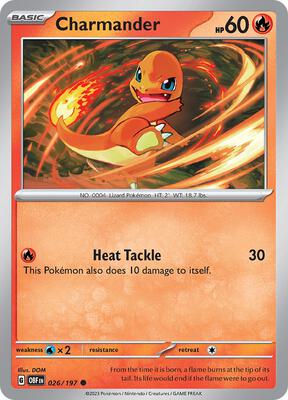 Charmander card from SV03: Obsidian Flames