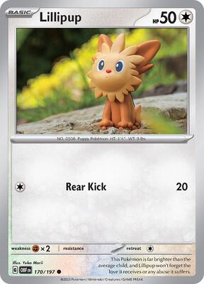 Lillipup card from SV03: Obsidian Flames