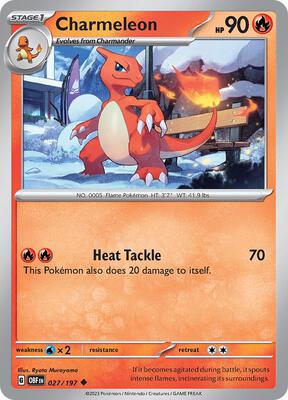 Charmeleon card from SV03: Obsidian Flames