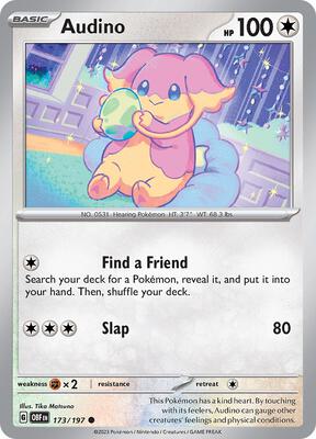 Audino card from SV03: Obsidian Flames