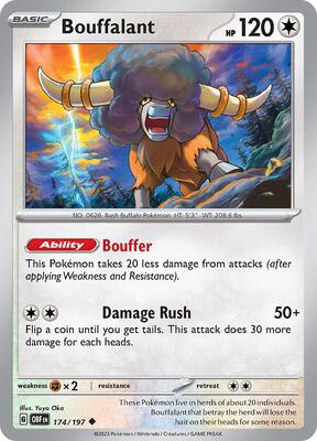 Bouffalant card from SV03: Obsidian Flames