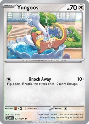 Yungoos card from SV03: Obsidian Flames