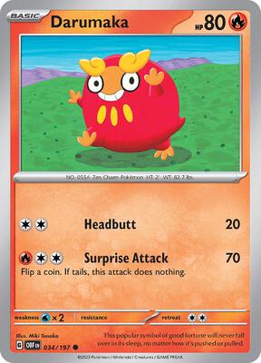 Darumaka card from SV03: Obsidian Flames
