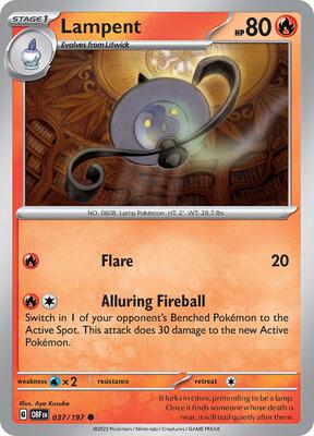 Lampent card from SV03: Obsidian Flames