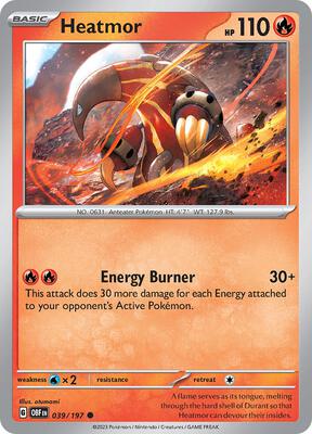 Heatmor card from SV03: Obsidian Flames