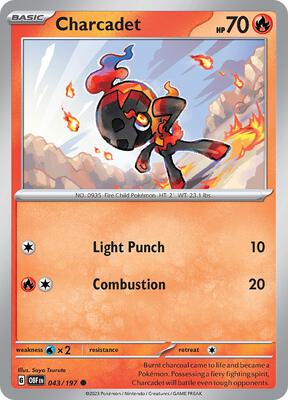 Charcadet card from SV03: Obsidian Flames