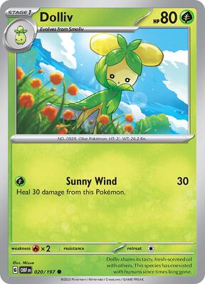 Dolliv card from SV03: Obsidian Flames