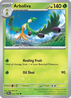 Arboliva card from SV03: Obsidian Flames