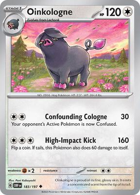 Oinkologne - 183/197 card from SV03: Obsidian Flames