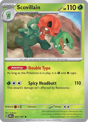 Scovillain card from SV03: Obsidian Flames