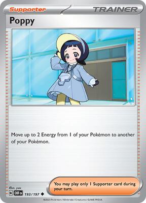 Poppy card from SV03: Obsidian Flames