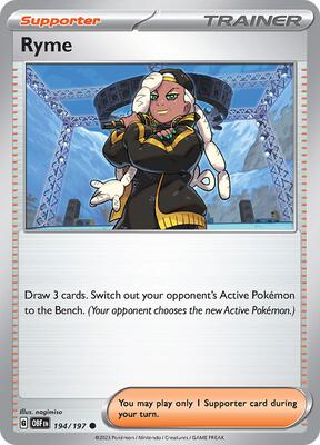 Ryme card from SV03: Obsidian Flames