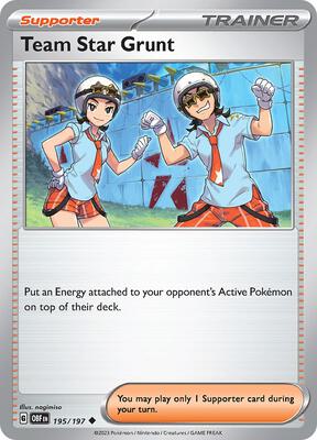 Team Star Grunt card from SV03: Obsidian Flames