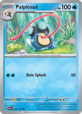 Palpitoad card from SV03: Obsidian Flames