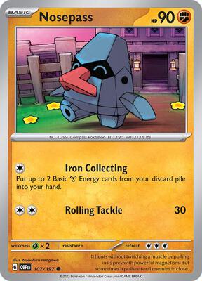 Nosepass card from SV03: Obsidian Flames
