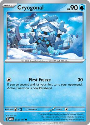 Cryogonal card from SV03: Obsidian Flames