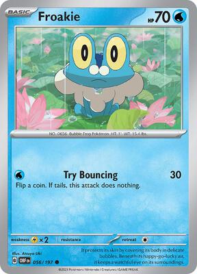 Froakie card from SV03: Obsidian Flames