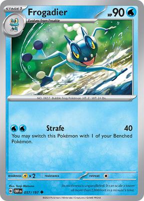 Frogadier card from SV03: Obsidian Flames