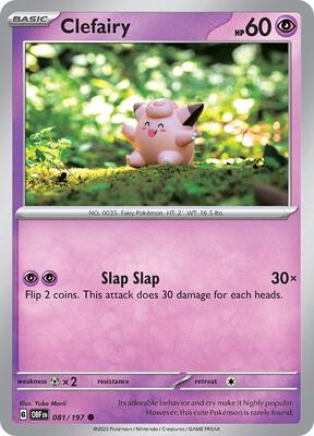 Clefairy card from SV03: Obsidian Flames
