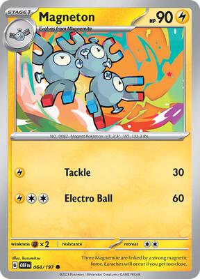 Magneton card from SV03: Obsidian Flames
