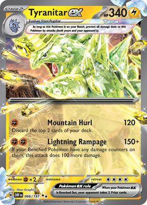 Tyranitar ex card from SV03: Obsidian Flames