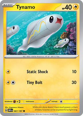 Tynamo card from SV03: Obsidian Flames