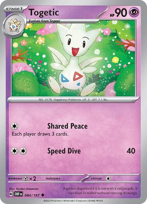 Togetic card from SV03: Obsidian Flames