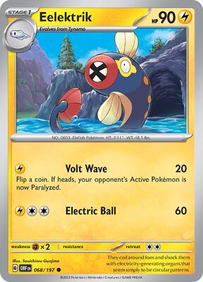 Eelektrik card from SV03: Obsidian Flames