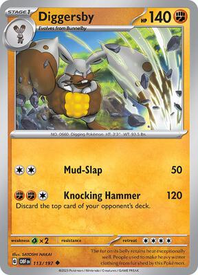 Diggersby card from SV03: Obsidian Flames
