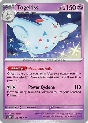 Togekiss card from SV03: Obsidian Flames
