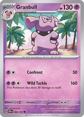 Granbull card from SV03: Obsidian Flames