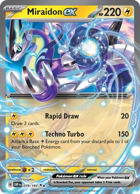 Miraidon ex card from SV03: Obsidian Flames