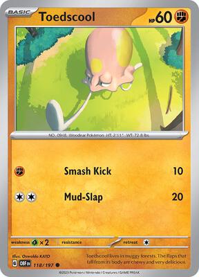 Toedscool card from SV03: Obsidian Flames