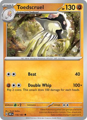 Toedscruel card from SV03: Obsidian Flames
