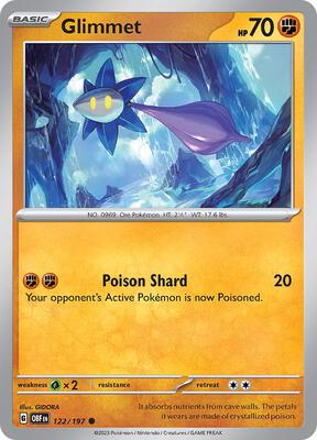 Glimmet - 122/197 card from SV03: Obsidian Flames