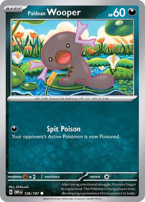 Paldean Wooper - 126/197 card from SV03: Obsidian Flames