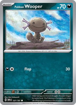 Paldean Wooper - 127/197 card from SV03: Obsidian Flames