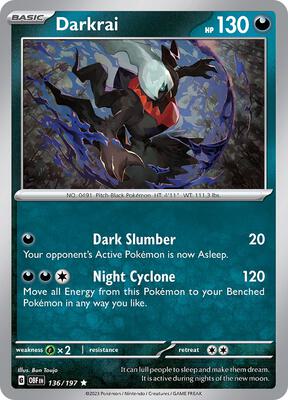Darkrai card from SV03: Obsidian Flames