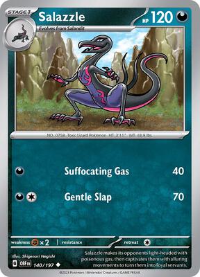 Salazzle card from SV03: Obsidian Flames