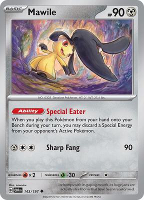 Mawile - 143/197 card from SV03: Obsidian Flames